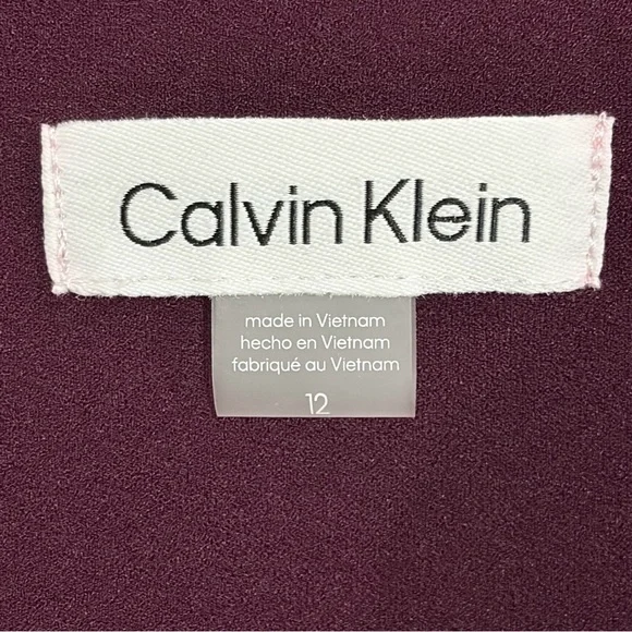 NWT Calvin Klein Womens Cap Sleeve Square Neck Fit & Flare Midi Crepe Dress - Picture 10 of 13